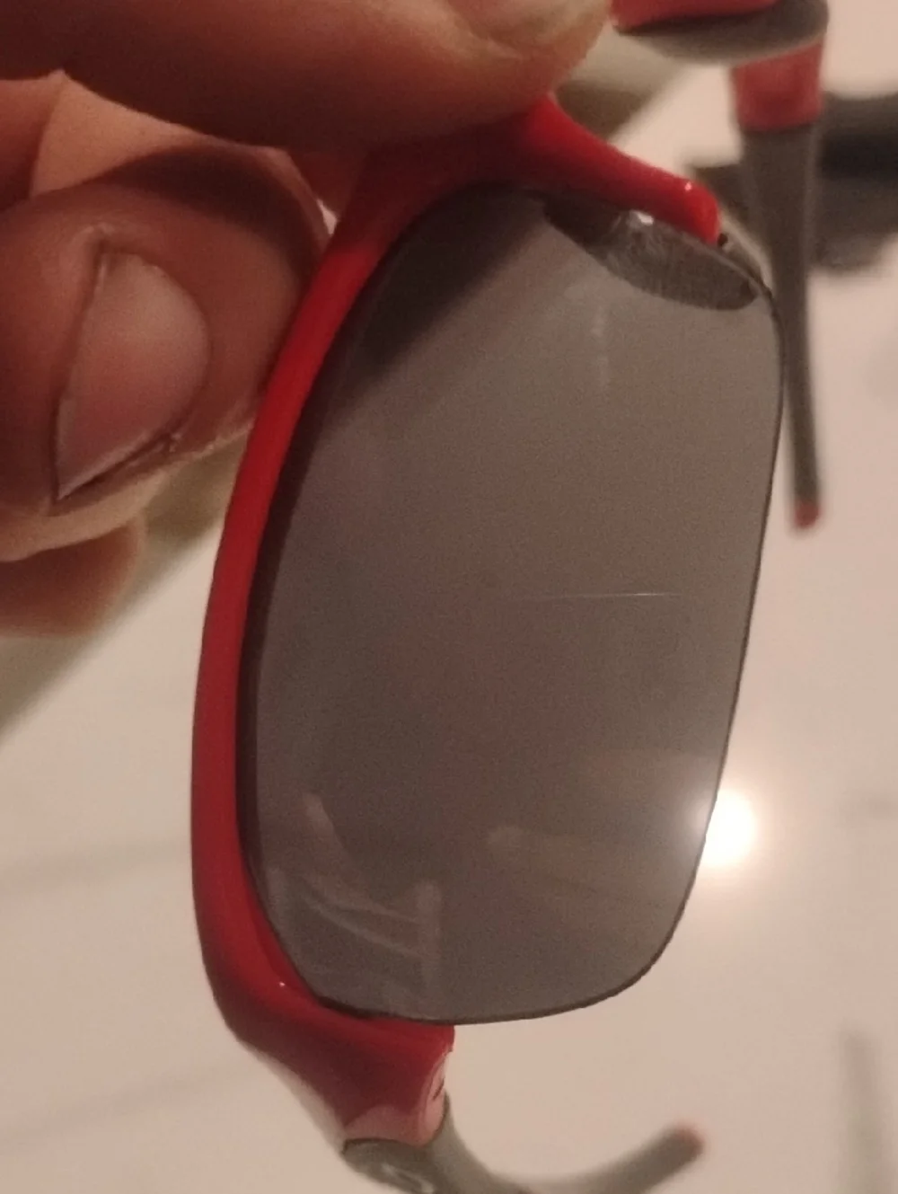 Oakley Red and Gray Flak Jacket Sport Sunglasses